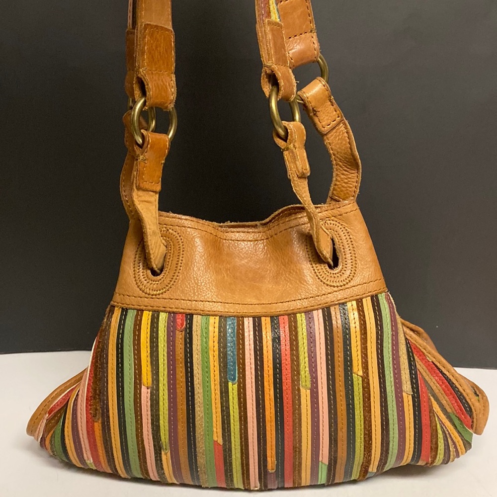 LUCKY BRAND Multi Color Shoulder Bag Leather Purse